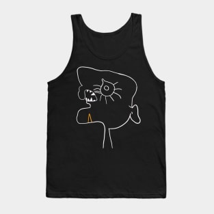 Abstract Head Artwork Tank Top